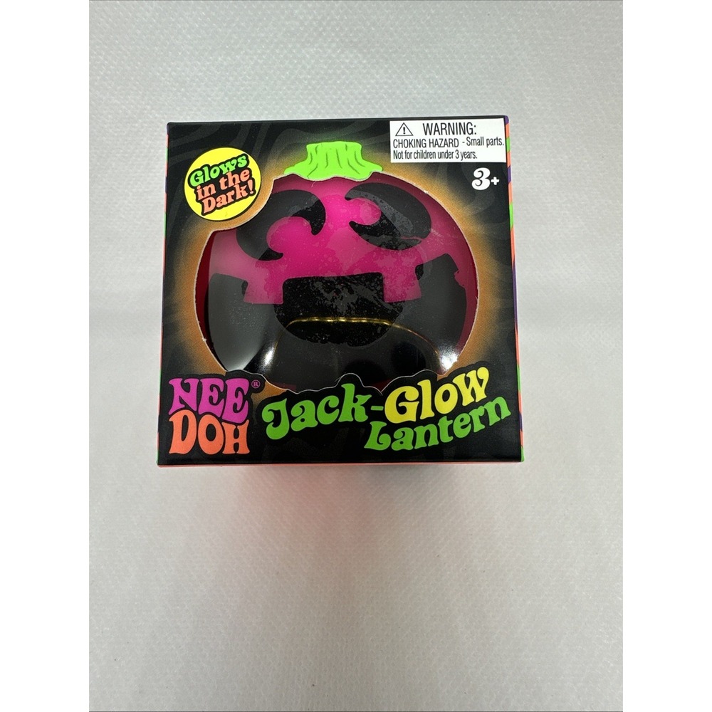 NEE DOH Jack-Glow Lantern~ New! Pink "Glow In The Dark" Halloween Pumpkin